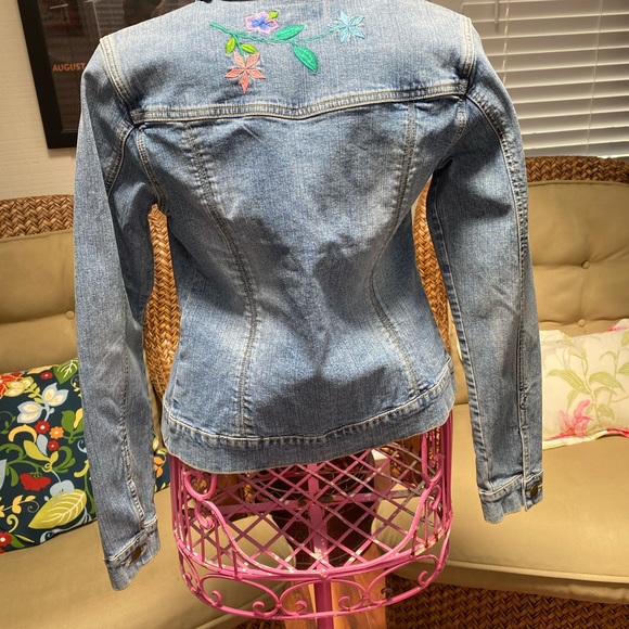 Embroidered Yuka Jean jacket bead embellished S - Picture 4 of 11